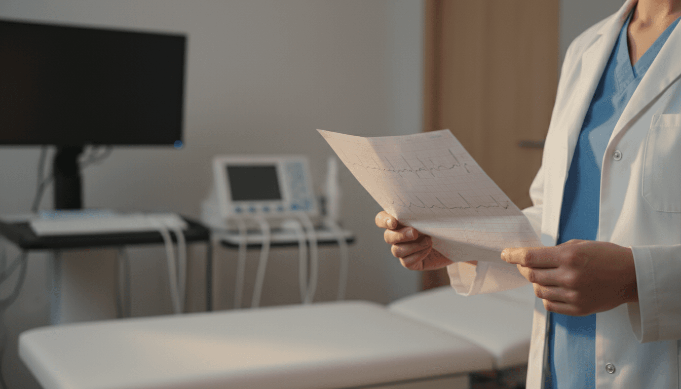 Avaliação cardiológica com eletrocardiograma