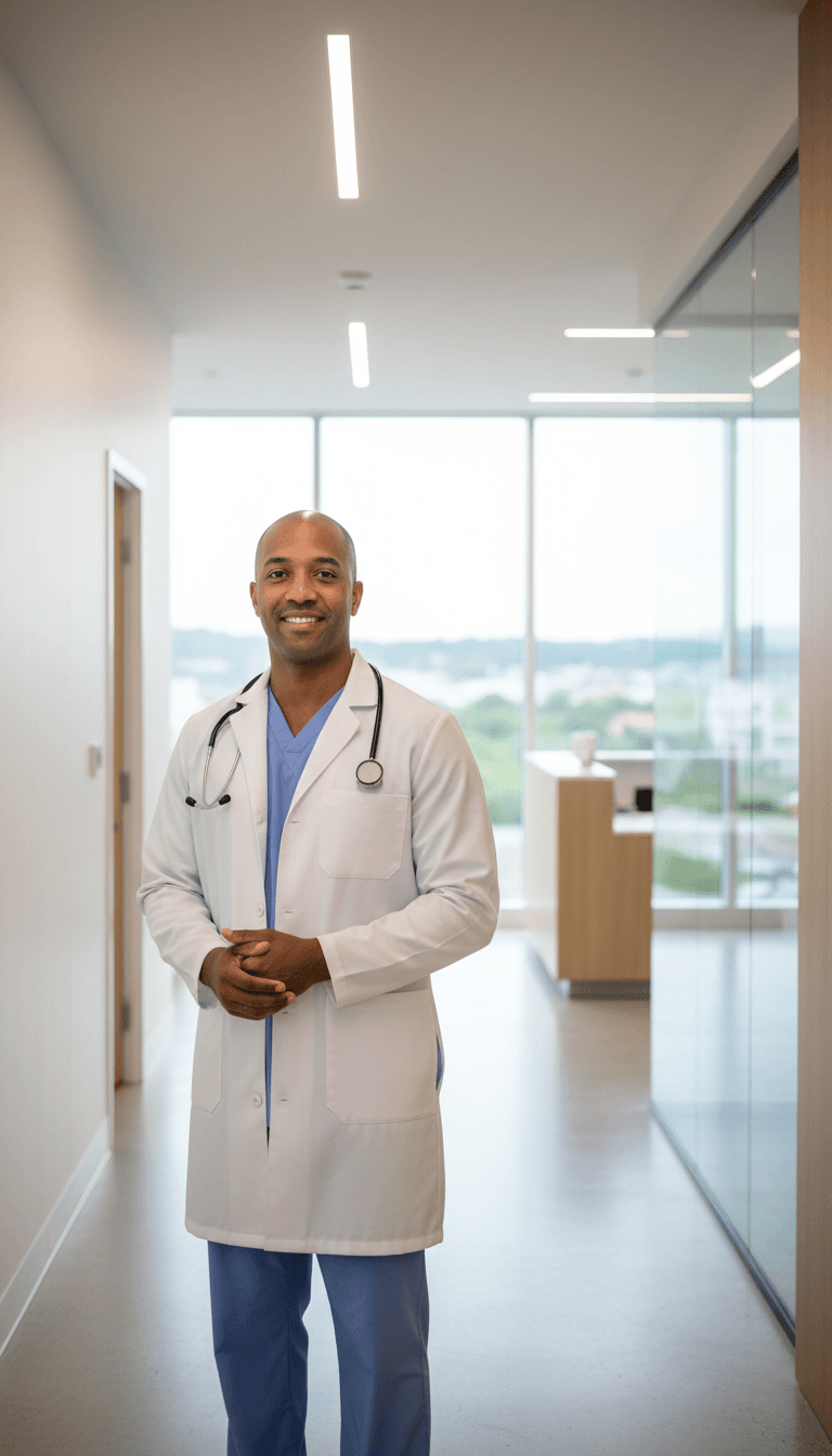 Dr. Leandro Fioravanti em seu consultório